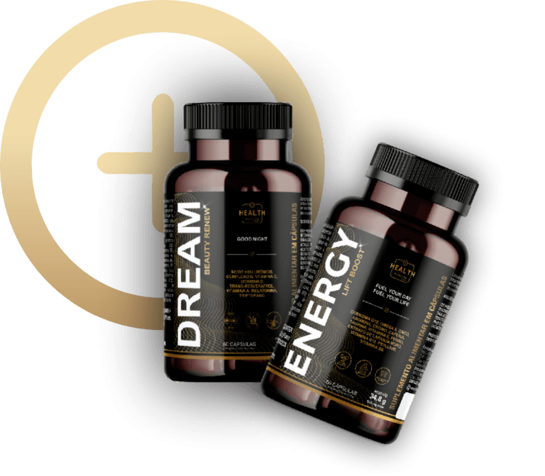 Coenzima Q10 + Ácido Hialurônico + Colágeno Verisol: Combinação de ingredientes que oferecem suporte completo à energia e à saúde da pele.