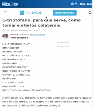 benefícios do triptofano para a saúde mental e sono reparador.