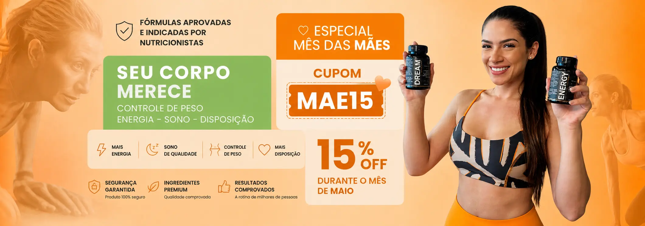 Mês das mães oferta Suplementos